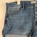 Ava & Viv  Shorts Denim Jean Mid-Rise Midi 4” Rolled Cuff Button Fly Sz 22W NWT Photo 5