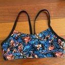 Lululemon  Rise and Run Bra Mini Paint Storm Harbor Blue Multi / Black Photo 5