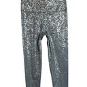 Sweaty Betty Leggings Silver Goddess 7/8 Workout Grey Terrazzo Foil Small Photo 2