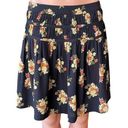 The Loft NWT ~  Black Floral Short Lined Summer Mini Skirt ~ Women's Size 4 Photo 0