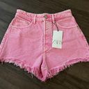 ZARA SALE‼️ NWT  PINK DENIM SHORTS Photo 0