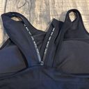 Zyia  Black Metallic Stripe Athletic Sports Bra Leggings Matching Set Size 12 XXL Photo 5