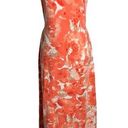 Krass&co Denim  Sleeveless Maxi Dress XXS Orange Floral V Neck Waist Tie Stretch Photo 0