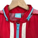 Roxy Quiksilver Red Striped Long Sleeve Windbreaker Jacket w/ Packable Hood Sz S Photo 2