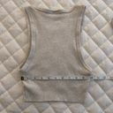 Aritzia TNA Cropped Cream Tank Top Photo 3