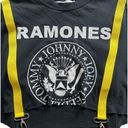Iamkoko.la  - Reworked Cropped Ramones Tee in Faded Black & Yellow Photo 1