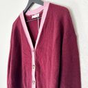 Everlane  The Cashmere Cardigan Cropped Boxy Button Front Tawny Port Bubblegum Photo 4