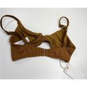 Good American NEW  Always Fits Women Large Brown Bronze  Crinkle Twist Bikini Top Photo 4