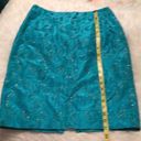 Chetta B  beaded, silk pencil skirt blue size 6 Photo 8