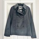 J.Crew  Women's Grey 100% Wool Peacoat Photo 0