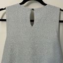 Ro & De  silver shimmer metallic sleeveless twist front top sz Medium Photo 5