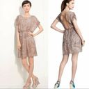 Alice + Olivia  silk printed mini dress with criss‎ cross back size small Photo 1