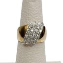 The Row Vintage ROMAN 4 Clear Rhinestone Gold Tone Ring Photo 0