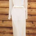 NWOT Frette Cream Silk Long Robe Size L Photo 4