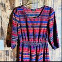 Bebop women's print dress 3/4 sleeve size small 33 length x 16 wide rm16 Photo 1