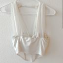 Boutique Tulle Halter Corset Top Lined Padded Cropped White Women’s Size Small Photo 1