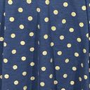 Maeve Anthropologie  Ophira Faux Wrap Fit & Flare Blue and Gold Dot Dress Small Photo 12