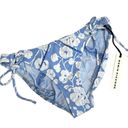 Robin Piccone  women's Sadie Floral Sky Blue Bikini Bottom Small NEW $66 Photo 1