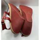 Ralph Lauren LAUREN  Rosalia Red T-Strap Wedge Cork Shoes Women's Size 9B Photo 7