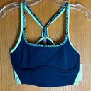 Free People  Run Remix Bra Illusion Geo Combo. Blues with Green. Racer Back New Photo 0