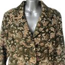 Dress Barn Vintage  Blazer Tapestry Green Tan Floral Jacket Women's Size 12 Photo 2