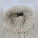 Eddie Bauer  Chunky White Cream Metallic Silver Turtleneck Sweater Size 2X Photo 4