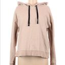 Sanctuary  | Oatmeal Tan Hooded Sweatshirt with Black Ties NWT Small Photo 0