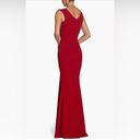 Dress the Population Sandra Plunge Crepe Gown in Garnet Red Size Medium Photo 2