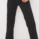 Pretty Little Thing Washed Black High Waist Straight Leg Jeans Photo 0