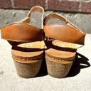 Spring Step L'Artiste By  Cuteness Leather Wedge Sandals Ankle Strap Brown 10.5 Photo 4