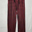 Simply Southern  Pajama Pants Red Black Check Lounge Ruffle Hem Sz M (28x29) Photo 0