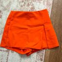 English Factory Orange  Slit Detail Skort Photo 4