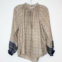 Veronica Beard  Multicolor Antonette Printed 100% Silk Long-Sleeve Top Size 6 Photo 5