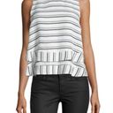 Rebecca Minkoff  Marie striped flyaway back cropped sleeveless top xs Photo 1