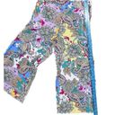 Anne Klein  Jeans Multi Color Wide Leg Paisley Palazzo Cropped Boho Pants Size S Photo 8