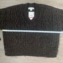 Band of Gypsies Band of The Free Lurex Oversized V-neck Cable Knit Sweater Size XS - Black - NWT Photo 4