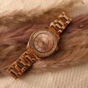 American Vintage Rose Gold Crystal Quartz Chunky Link Watch Photo 0