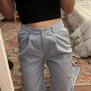 Pretty Little Thing high waisted pleated baby blue trousers/pants- US 4 Photo 2