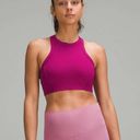 Lululemon  Magenta Purple Ribbed Nulu High-Neck Yoga Bra Size 4 US $68 Photo 0