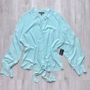 INC Blue  Long Sleeve Button Down Shirt L Photo 0