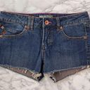 Volcom  Blue Dark Wash Custom Cutoff Denim Jean Shorts 7 Photo 0