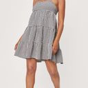 Nasty Gal Gingham Tiered Smock Mini Dress Photo 0