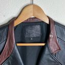 Paige NWOT  black leather / silk jacket with brown collared lining (‎ XS ) Photo 5