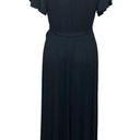 Isabel Maternity NEW  Ruffle Midi Dress in Black Size Small Photo 4