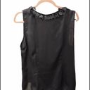 Violet+Claire  Gray Ruffle Floral Embellished Tank Top - Large (stains shown) Photo 1