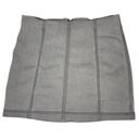 Free People  MODERN FEMME GRAY DENIM MINI SKIRT Size 10 Photo 0