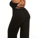 Good American NWT  Vacay Palazzo Strappy Open Back Jumpsuit Black 6/3XL Photo 1