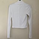 Wilfred Free  Cropped Ribbed Modal Cream white Turtle Neck - S Photo 5