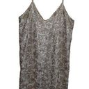 AQUA Women's  Cream Gold Sequin Floral V-Neck Spaghetti Strap Mini Dress Size XS Photo 0