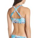 PilyQ Printed Tie Front Bikini Top Photo 1